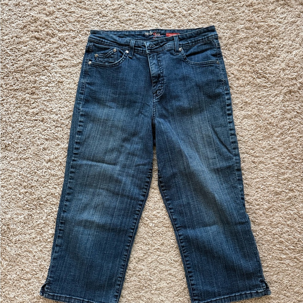 Style & Co. Dark Blue Cropped Jeans